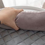 Plush Bolster Pet Bed Mat with Anti-Slip Base and Extended Drop Edge for Sofa and Floor Lounging (Coffee, 75*120cm)