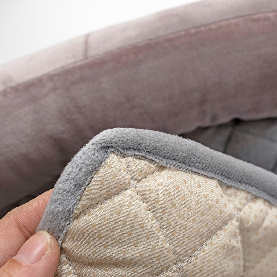Plush Bolster Pet Bed Mat with Anti-Slip Base and Extended Drop Edge for Sofa and Floor Lounging (Coffee, 75*120cm)
