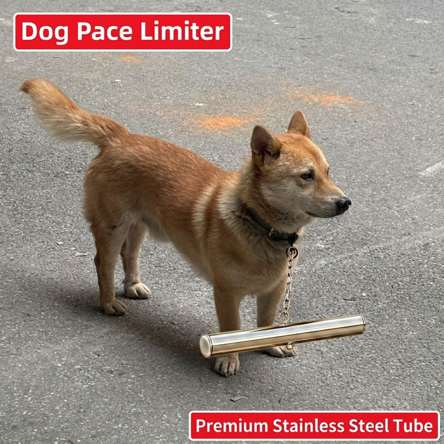 Dog Speed Limiter Anti-Chase Training Stick with Stainless Steel Tube, Adjustable Chain Collar Set for Small, Medium, and Large Breeds – Safe Outdoor Control Tool (S（7.87in）)
