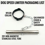 Dog Speed Limiter Anti-Chase Training Stick with Stainless Steel Tube, Adjustable Chain Collar Set for Small, Medium, and Large Breeds – Safe Outdoor Control Tool (S（7.87in）)