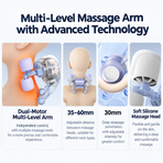 Wireless Neck and Shoulder Kneading Massage Pillow with Heat, Multi-Position Body Relaxation Device for Home Office and Daily Comfort (Lavender)