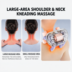 Wireless Neck and Shoulder Kneading Massage Pillow with Heat, Multi-Position Body Relaxation Device for Home Office and Daily Comfort (Lavender)