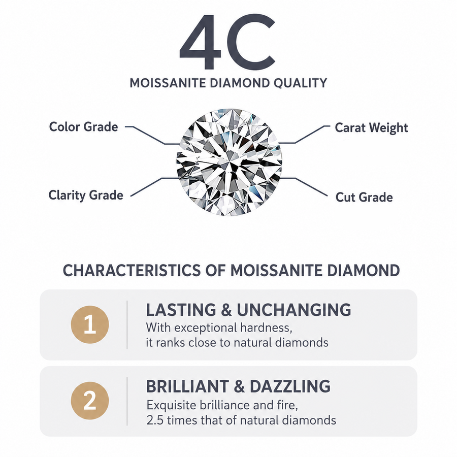 Elevate your everyday elegance with this exquisite Moissanite clover pendant necklace, featuring a brilliant 6x6mm center stone and four teardrop accents. Crafted from lustrous silver with premium plating, this versatile accessory transitions effortlessly