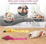 Interactive Plush Snuffle Mat for Dogs – Pineapple & Dragon Fruit Hide-and-Seek Treat Puzzle Toy, Mental Stimulation & Slow Feeding Enrichment for Indoor Play, Fun Nose Work Training Aid (Pineapple)