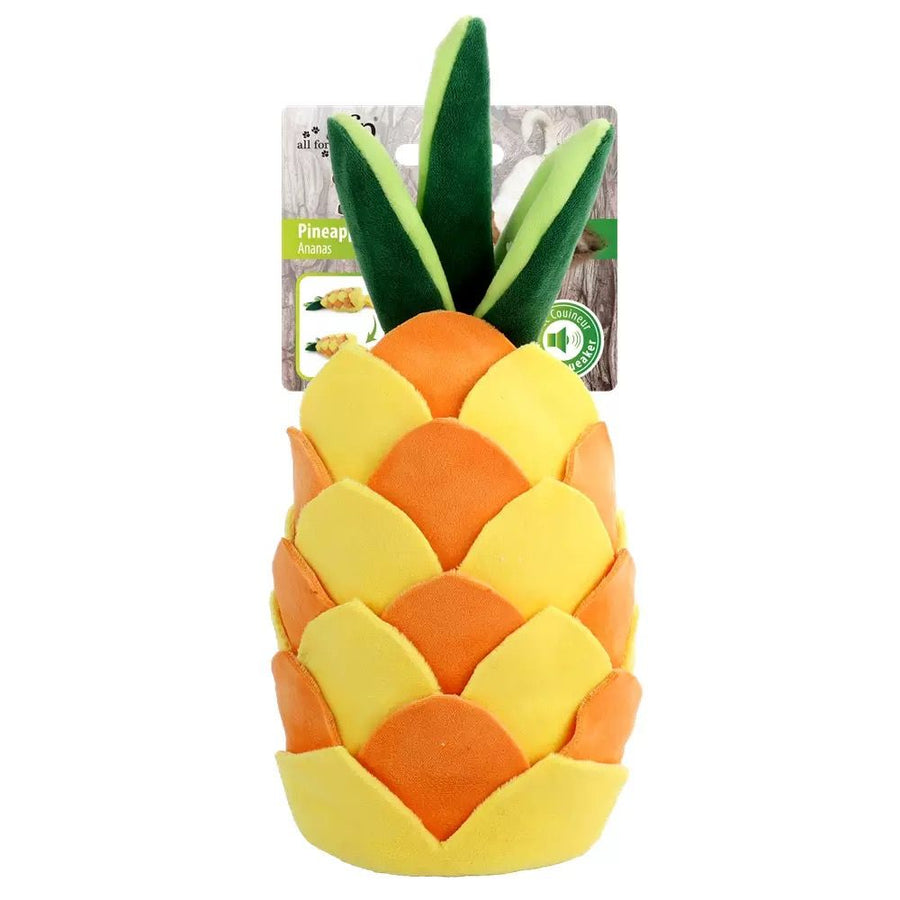Interactive Plush Snuffle Mat for Dogs – Pineapple & Dragon Fruit Hide-and-Seek Treat Puzzle Toy, Mental Stimulation & Slow Feeding Enrichment for Indoor Play, Fun Nose Work Training Aid (Pineapple)