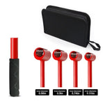 4-in-1 Hinge Gap Adjustment Wrench Set with Interchangeable Socket Heads for Fixing Door Sag, Misalignment, and Uneven Gaps in Home and Commercial Settings (14/19/25/23mm Sockets(Red))
