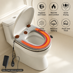 USB Heated Toilet Seat Cover with Capybara Design – Soft Plush, Washable, Fast Heating, 5-Level Temperature & Timer Control for Cozy Winter Bathroom Use (Grey)