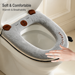 USB Heated Toilet Seat Cover with Capybara Design – Soft Plush, Washable, Fast Heating, 5-Level Temperature & Timer Control for Cozy Winter Bathroom Use (White)