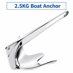 Bruce Style Anchor with Mirror Polished Finish for Boat and Yacht Mooring in Various Marine Environments (2.5kg)