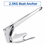 Bruce Style Anchor with Mirror Polished Finish for Boat and Yacht Mooring in Various Marine Environments (2.5kg)