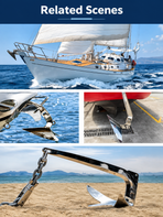 Bruce Style Anchor with Mirror Polished Finish for Boat and Yacht Mooring in Various Marine Environments (2.5kg)