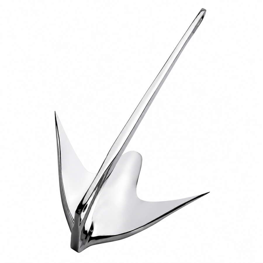 Bruce Style Anchor with Mirror Polished Finish for Boat and Yacht Mooring in Various Marine Environments (2.5kg)