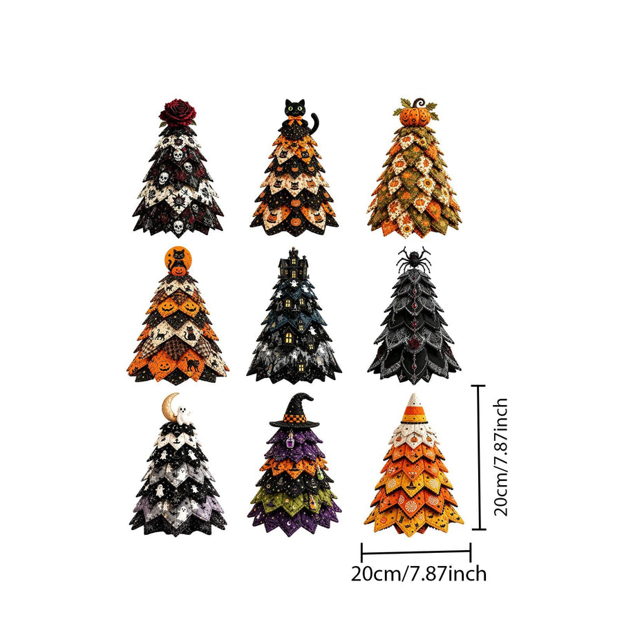 Spooky DIY Felt Halloween Tree Kit – Create a Whimsical Holiday Centerpiece with Pre-Cut Fabric, Plush Fill, and Adorable Ghostly Charms for Mantel, Desk, or Shelf Décor. (Large Pumpkin)