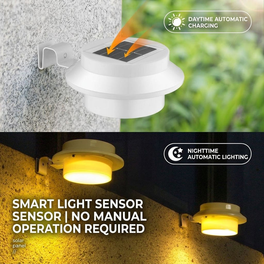 Solar Powered Smart Wall Light with Auto Dusk-to-Dawn Sensor, IP65 Waterproof Fence & Garden Accent Lighting, Available in 3000K Warm White or 6000K Cool White, Ideal for Patio, Pathway, and Courtyard Ambient Glow (16PCS, Black Housing‑Cool White Light)