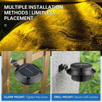 Solar Powered Smart Wall Light with Auto Dusk-to-Dawn Sensor, IP65 Waterproof Fence & Garden Accent Lighting, Available in 3000K Warm White or 6000K Cool White, Ideal for Patio, Pathway, and Courtyard Ambient Glow (16PCS, Black Housing‑Cool White Light)