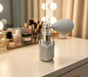 Rhinestone Airbag Perfume Atomizer Refillable Glass Spray Bottle Portable Travel Cosmetic Sample Container for Fragrance Dispensing (Silver)