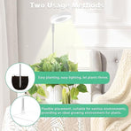 Full Spectrum LED Plant Grow Light with Telescopic Stand, Angel Ring Design, Dimmable Timer & Multi-Mode for Indoor Potted Plants, Succulents, and Home Desktop Decor (3PCS, Warm White Light (Black+Black Base))