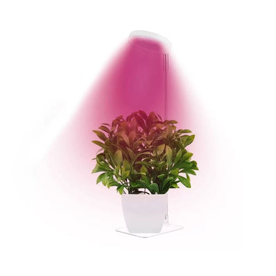 Full Spectrum LED Plant Grow Light with Telescopic Stand, Angel Ring Design, Dimmable Timer & Multi-Mode for Indoor Potted Plants, Succulents, and Home Desktop Decor (3PCS, Red Blue Light（White+Clear Base）)
