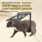 Self-Closing Pet Screen Door for Sliding Windows and Screens – Durable ABS Frame, Scratch-Resistant Mesh, Ideal for Cats and Small Dogs, Easy Installation, Keep Bugs Out While Letting Pets In (S,Black)