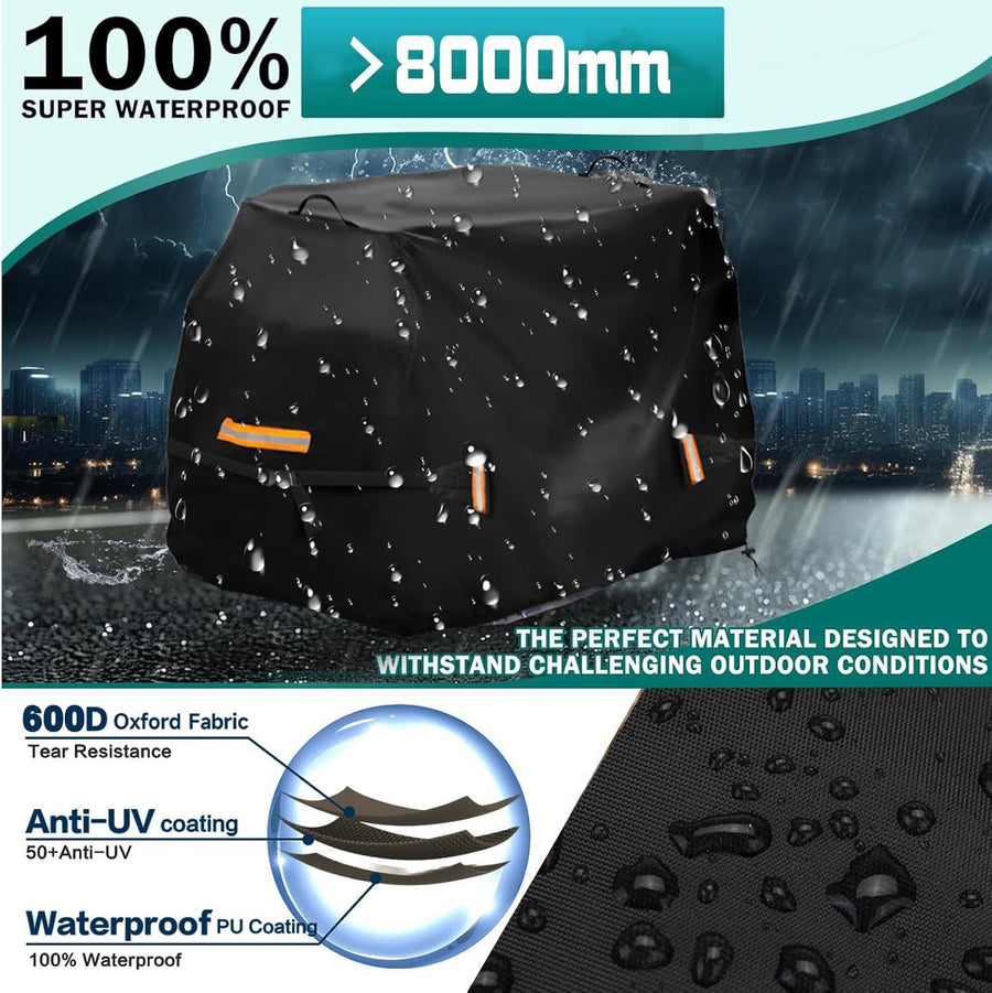 Keep Your Mobility Scooter Shielded from Rain, Sun, and Dirt with This Heavy-Duty, UV-Resistant Oxford Storage Cover — Perfect for Most 3- and 4-Wheel Scooters Parked Outdoors Year-Round (L)