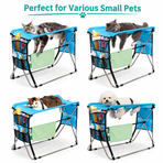 Portable Foldable Pet Grooming Table with Adjustable Restraint Loops – Ideal for Bathing, Drying, Nail Trimming, Ear Cleaning & Full Coat Care for Small to Medium Cats and Dogs (Blue)