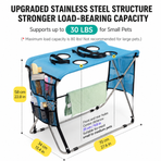 Portable Foldable Pet Grooming Table with Adjustable Restraint Loops – Ideal for Bathing, Drying, Nail Trimming, Ear Cleaning & Full Coat Care for Small to Medium Cats and Dogs (Grey)