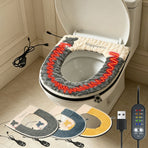 USB-Powered Heated Toilet Seat Cover with Soft Plush Surface, Adjustable Temperature & Timer, Washable and Easy-Install Design for Cozy Bathroom Use (RoyalBlue)