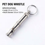 Adjustable Ultrasonic Dog Whistle for Training – Precision-Tuned Metal Whistle with Pitch Adjustment, Portable Lanyard Clip, and Clear High-Frequency Sound for Recall, Obedience Commands, and Behavioral Cue Training (Silver)