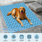 Summer Cooling Mat for Pets – Ultra-Soft, Breathable, and Durable Hexagon-Textured Surface for Instant Comfort – Ideal for Cats, Dogs, and Small Animals – Available in 5 Sizes for Year-Round Cooling Relief (M)