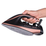 Professional Steam Station Iron with Ceramic Soleplate and Large Water Tank for Fast Wrinkle Removal on All Fabrics at Home (White)