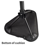 Adjustable Portable Folding Stool with Aluminum Alloy Telescopic Legs for Outdoor Camping, Fishing, Hiking, and Beach Lounging – Compact Tripod Seat with Slope Mode, Carry Bag Included (Black) - Top-Down View