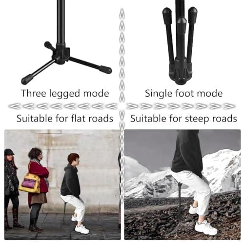 Adjustable Portable Folding Stool with Aluminum Alloy Telescopic Legs for Outdoor Camping, Fishing, Hiking, and Beach Lounging – Compact Tripod Seat with Slope Mode, Carry Bag Included (Black)