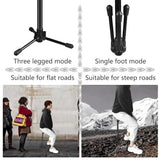 Adjustable Portable Folding Stool with Aluminum Alloy Telescopic Legs for Outdoor Camping, Fishing, Hiking, and Beach Lounging – Compact Tripod Seat with Slope Mode, Carry Bag Included (Black)