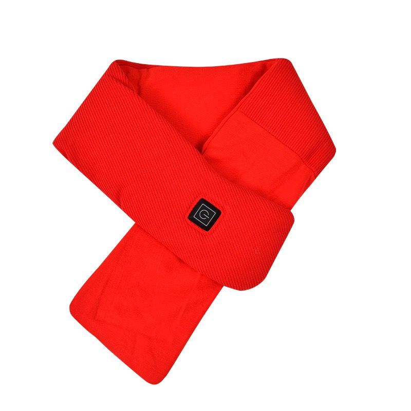 Smart Heated Winter Scarf with USB Power, 3-Temperature Control, Washable Design for Neck Warmth in Office, Home, and Outdoor Camping (Grey)