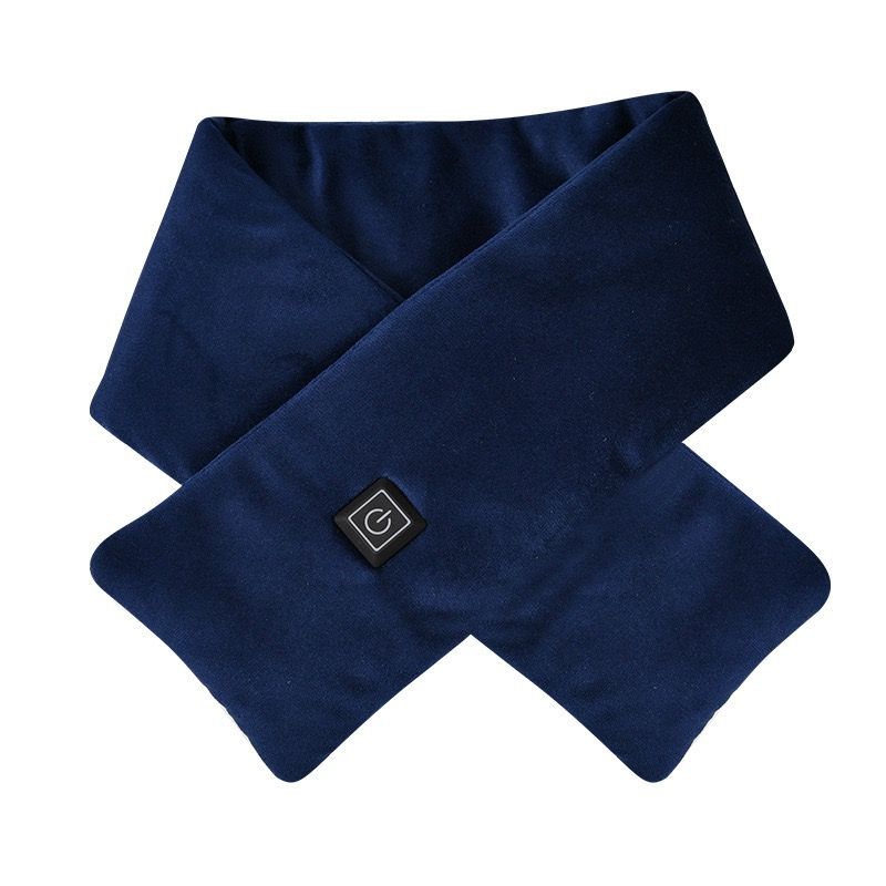 Smart Heated Winter Scarf with USB Power, 3-Temperature Control, Washable Design for Neck Warmth in Office, Home, and Outdoor Camping (Grey)