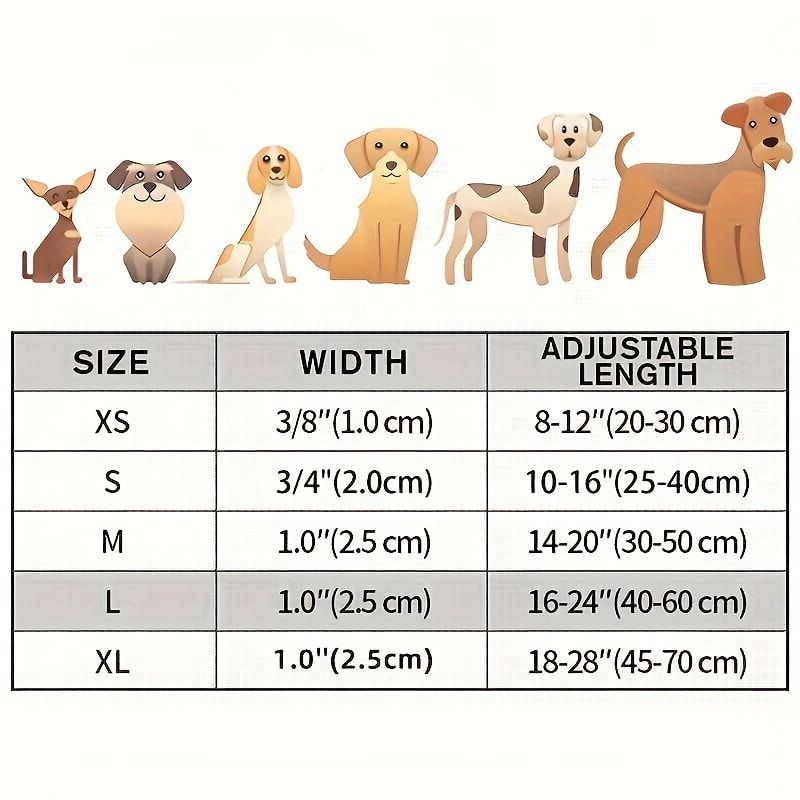 Reflective Dog Collar with Adjustable Nylon Webbing – Safe & Visible Pet Gear for Walks, Outdoor Adventures, and Nighttime Visibility (L, Purple)