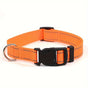 Reflective Dog Collar with Adjustable Nylon Webbing – Safe & Visible Pet Gear for Walks, Outdoor Adventures, and Nighttime Visibility (XS, Orange)