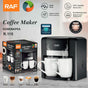 Dual Extraction Coffee Machine with Two Ceramic Cups, 650W Compact Espresso Maker for Home and Small Office, Easy to Clean, Makes Latte, Cappuccino, Macchiato and More (Black)