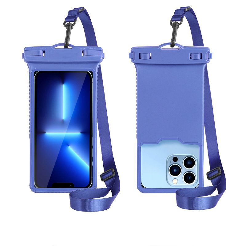 Waterproof Phone Pouch IPX8 Floating Dry Bag with Lanyard, Universal Touchscreen Case for Beach, Swimming, Boating, Hiking, Rainy Commute and Outdoor Work (Orange)