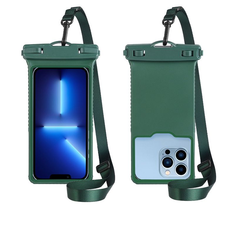 Waterproof Phone Pouch IPX8 Floating Dry Bag with Lanyard, Universal Touchscreen Case for Beach, Swimming, Boating, Hiking, Rainy Commute and Outdoor Work (Orange)