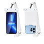 Waterproof Phone Pouch IPX8 Floating Dry Bag with Lanyard, Universal Touchscreen Case for Beach, Swimming, Boating, Hiking, Rainy Commute and Outdoor Work (White)
