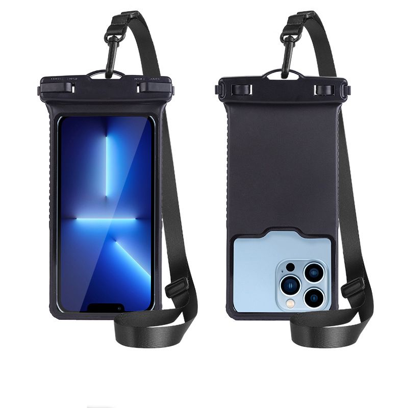 Waterproof Phone Pouch IPX8 Floating Dry Bag with Lanyard, Universal Touchscreen Case for Beach, Swimming, Boating, Hiking, Rainy Commute and Outdoor Work (White)