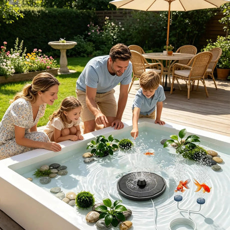 Solar-Powered Aquarium Air Pump with 2000mAh Backup Battery, Dual Outlets for Fish Tank, Pond & Landscape, image 8