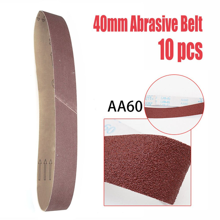 Angle Grinder Belt Sander Attachment Metal Bracket with Three Roller Support for Pipe Tube 360 Degree Sanding Polishing Woodworking Metalworking (40mm Sanding Belts 10pk (600 Grit))