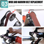 Angle Grinder Belt Sander Attachment Metal Bracket with Three Roller Support for Pipe Tube 360 Degree Sanding Polishing Woodworking Metalworking (Round Tube Sander (US Thread))