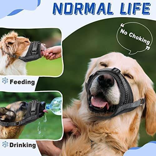 Soft Breathable Mesh Dog Muzzle for Small Medium Large Dogs, Adjustable Anti-Biting Barking Chewing Muzzle for Walking, Training, and Grooming (M, Pink)