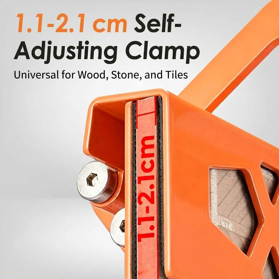 Stainless Steel Panel Carrier Clamp with EVA Anti-Slip Pads for Lifting Wood Tile Stone Boards in Construction Renovation and DIY Projects (2PCS)