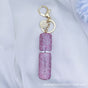 Portable Rhinestone Perfume Atomizer Keychain Refillable Spray Bottle for Travel Purse Bag Decoration and On the Go Fragrance Touch Ups (Pink)