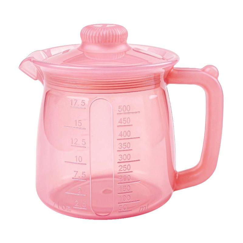 Food-Grade Silicone Multi-Purpose Milk Pitcher with Measuring Scale, Microwave & Freezer Safe, Leak-Proof Rotating Lid, Ergonomic Handle for Baby Formula, Coffee, Oil & Liquid Storage in Home Kitchen (Grey)