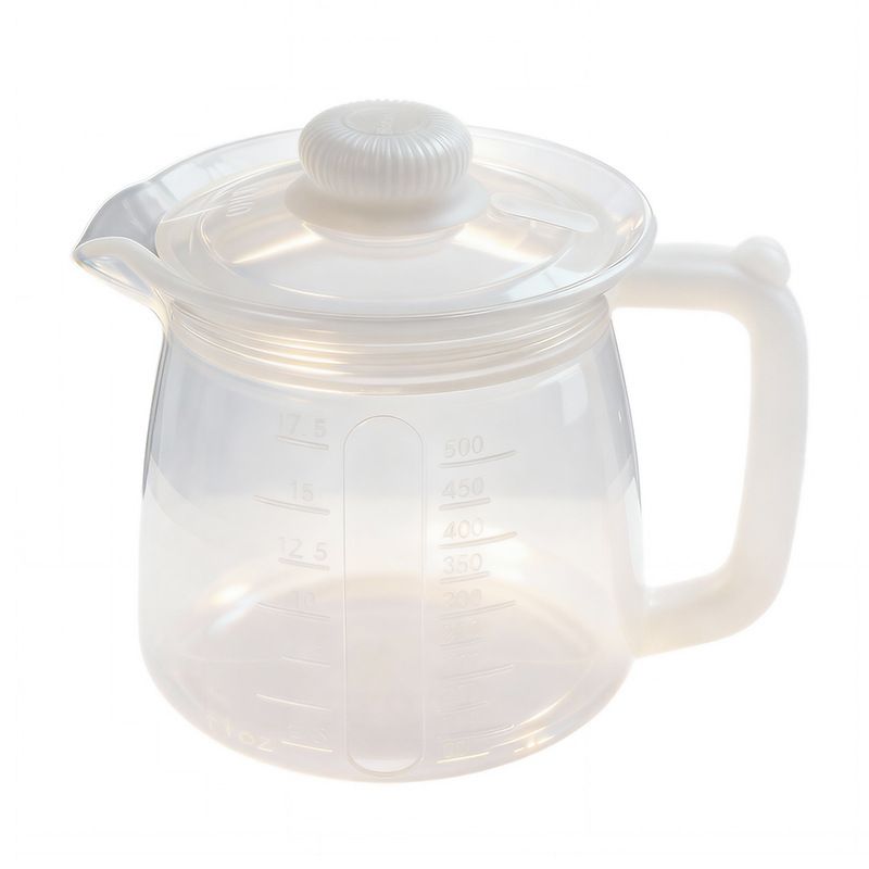 Food-Grade Silicone Multi-Purpose Milk Pitcher with Measuring Scale, Microwave & Freezer Safe, Leak-Proof Rotating Lid, Ergonomic Handle for Baby Formula, Coffee, Oil & Liquid Storage in Home Kitchen (Grey)